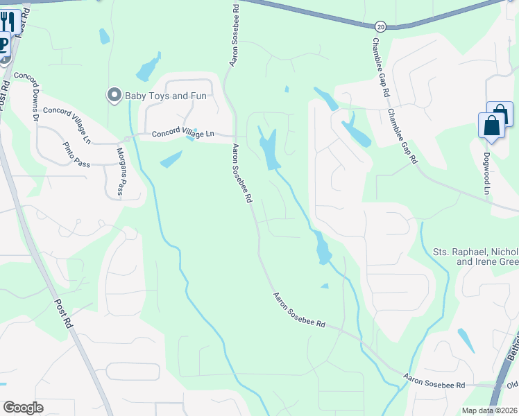 map of restaurants, bars, coffee shops, grocery stores, and more near 4725 Watkins Pointe Lane in Cumming