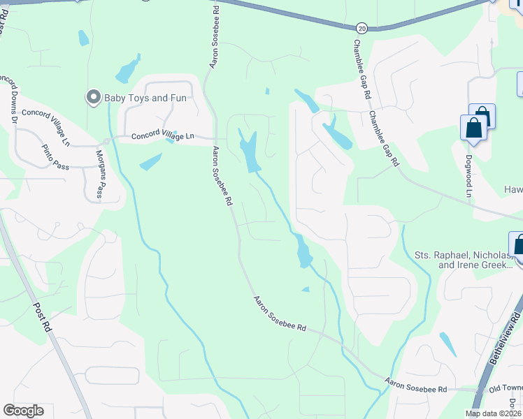 map of restaurants, bars, coffee shops, grocery stores, and more near 4825 Odum View Lane in Cumming