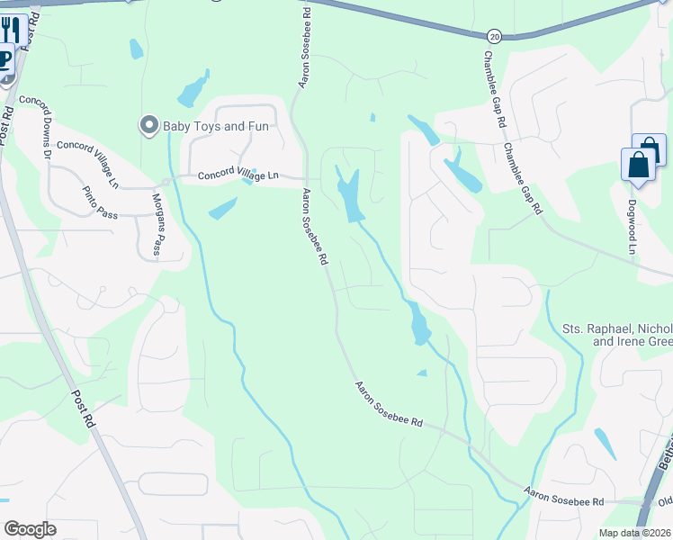 map of restaurants, bars, coffee shops, grocery stores, and more near 4725 Watkins Pointe Lane in Cumming