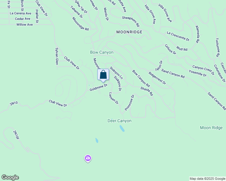 map of restaurants, bars, coffee shops, grocery stores, and more near 1332 Siskiyou Drive in Big Bear Lake