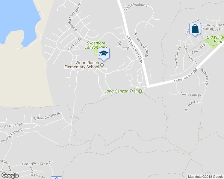 map of restaurants, bars, coffee shops, grocery stores, and more near 572 Grass Valley Street in Simi Valley
