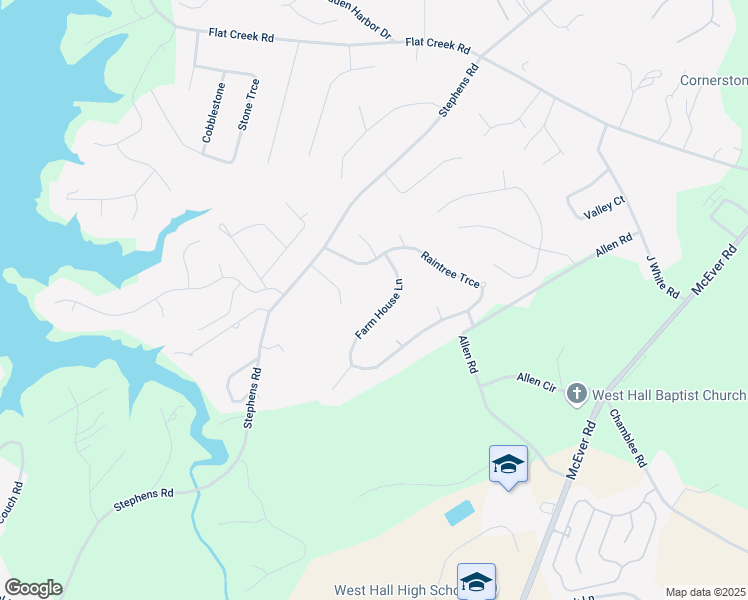 map of restaurants, bars, coffee shops, grocery stores, and more near 5540 Farm House Lane in Oakwood