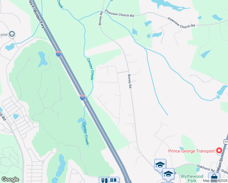 map of restaurants, bars, coffee shops, grocery stores, and more near 34 Broken Arrow Court in Blythewood