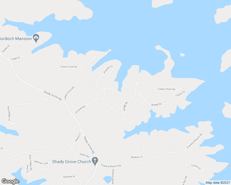 map of restaurants, bars, coffee shops, grocery stores, and more near 6855 Turner Court in Cumming