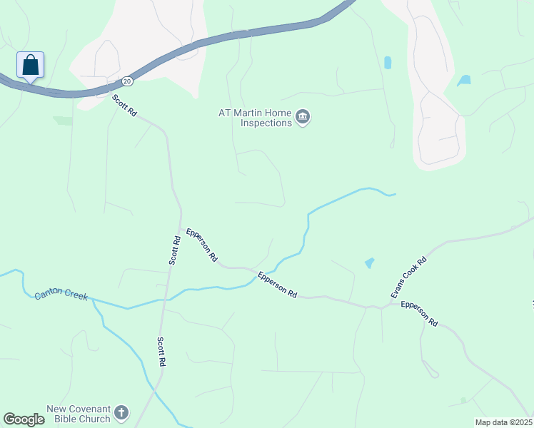map of restaurants, bars, coffee shops, grocery stores, and more near 335 Evie Lane in Canton
