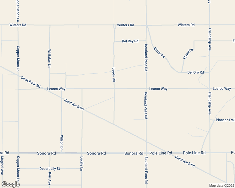 map of restaurants, bars, coffee shops, grocery stores, and more near 1331 Leeds Road in Joshua Tree