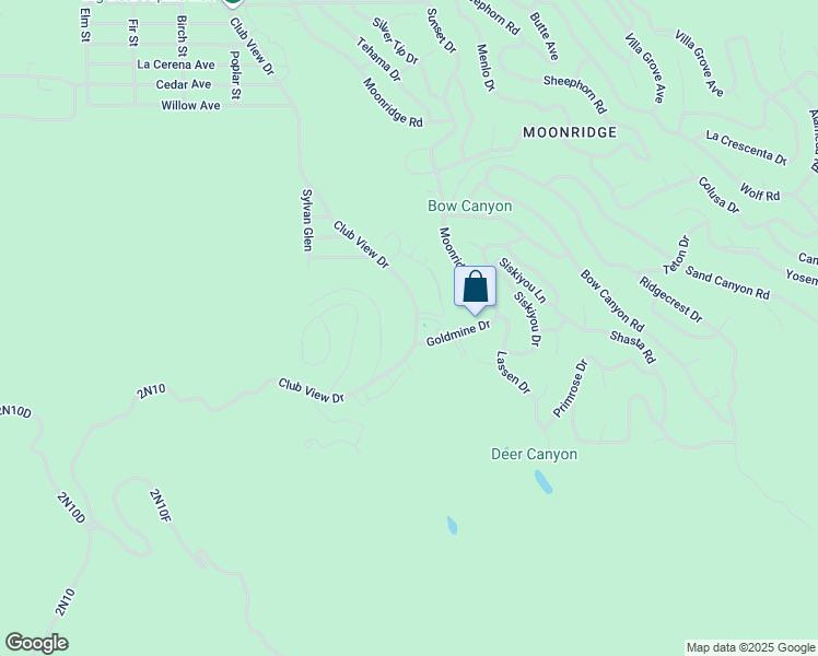 map of restaurants, bars, coffee shops, grocery stores, and more near 1288 Club View Drive in Big Bear Lake