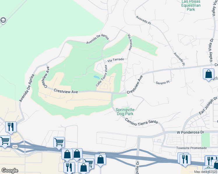 map of restaurants, bars, coffee shops, grocery stores, and more near 1156 Corte Riviera in Camarillo