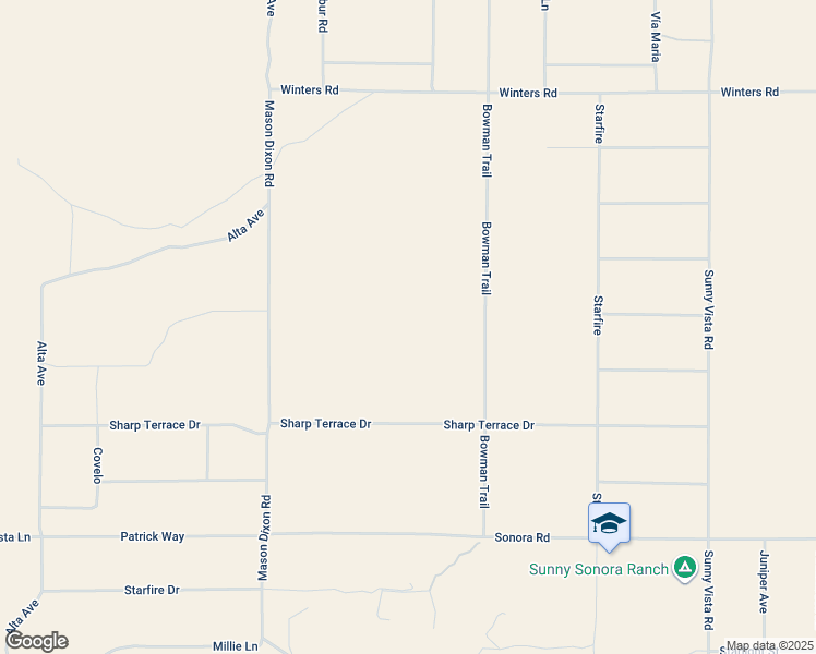 map of restaurants, bars, coffee shops, grocery stores, and more near 411 Willie Way in San Bernardino County