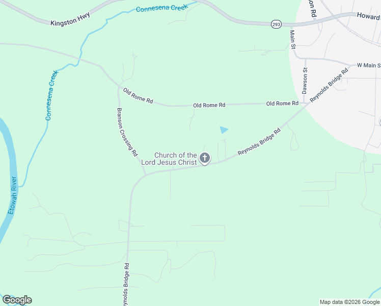 map of restaurants, bars, coffee shops, grocery stores, and more near 136 Reynolds Bridge Road in Kingston