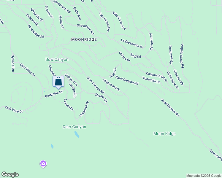map of restaurants, bars, coffee shops, grocery stores, and more near 43550 San Pasqual Drive in Big Bear Lake