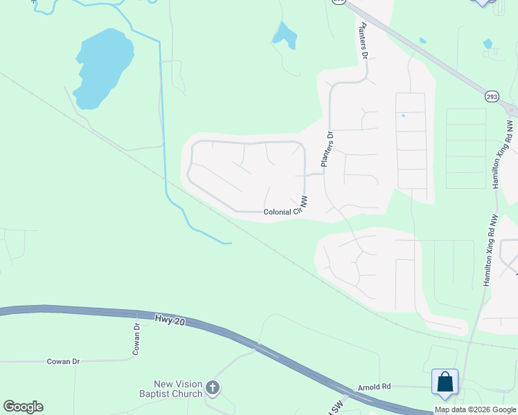 map of restaurants, bars, coffee shops, grocery stores, and more near 11 Windermere Bend Northwest in Cartersville