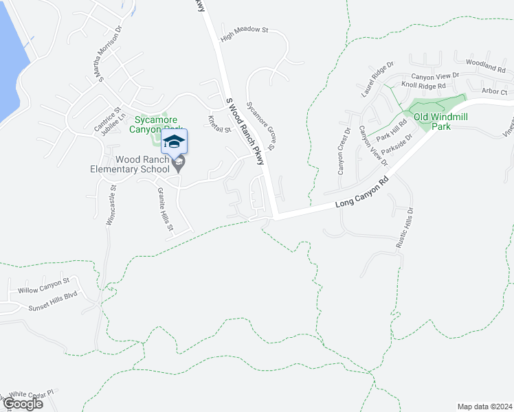 map of restaurants, bars, coffee shops, grocery stores, and more near 594 Yarrow Drive in Simi Valley
