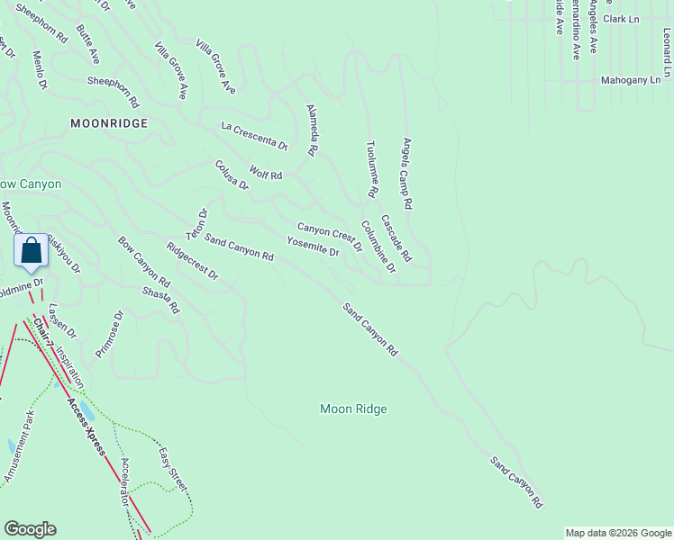 map of restaurants, bars, coffee shops, grocery stores, and more near 43866 Mendocino Drive in Big Bear Lake