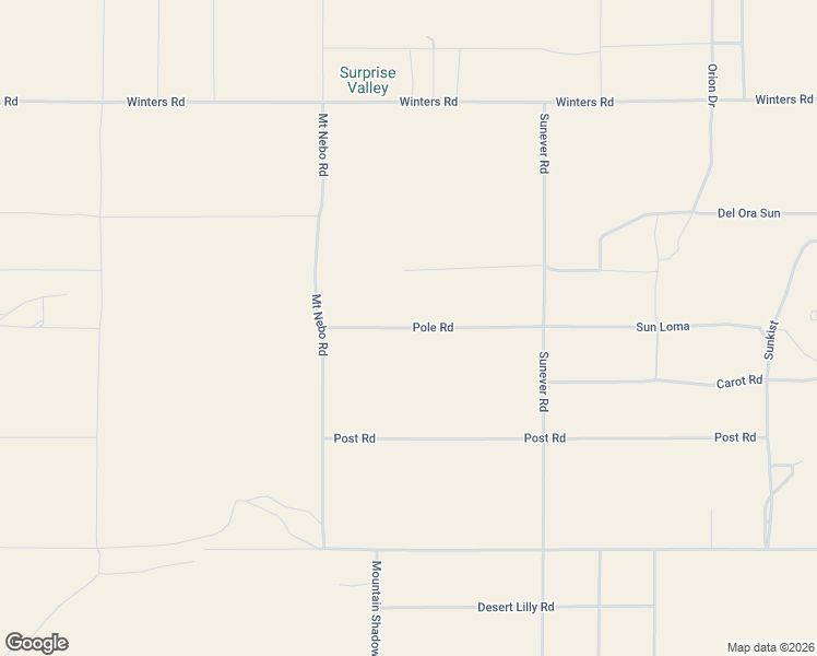map of restaurants, bars, coffee shops, grocery stores, and more near 64173 Pole Road in Joshua Tree