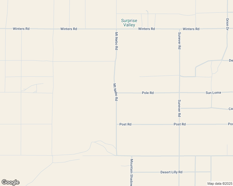 map of restaurants, bars, coffee shops, grocery stores, and more near Pole Road in San Bernardino County
