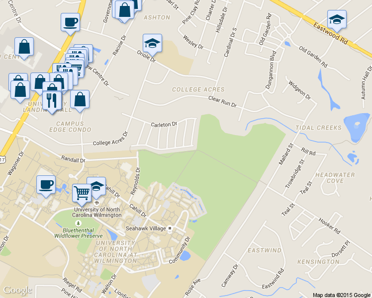 map of restaurants, bars, coffee shops, grocery stores, and more near 337 Monlandil Drive in Wilmington