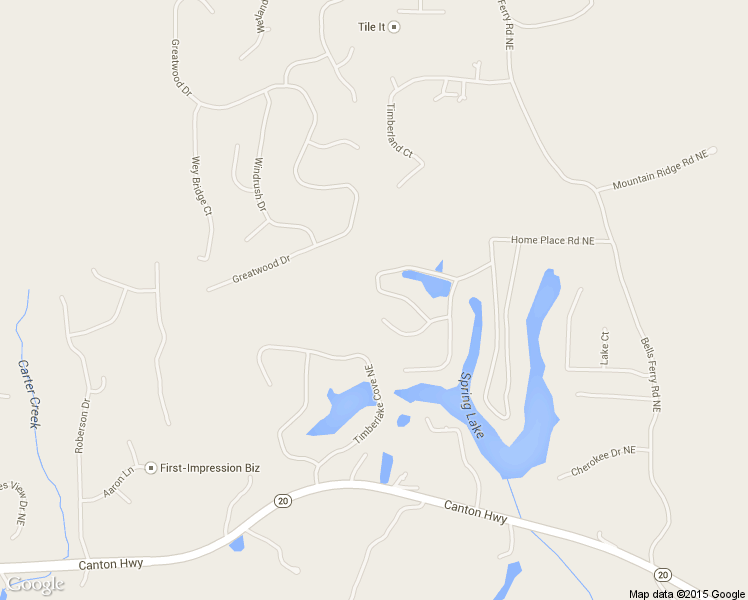 map of restaurants, bars, coffee shops, grocery stores, and more near 30 Fawn Lake Trail Northeast in White