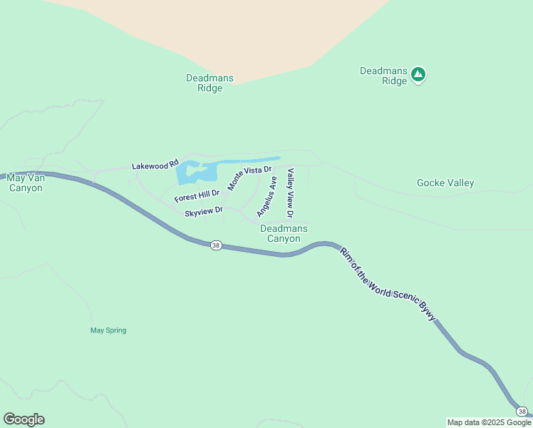 map of restaurants, bars, coffee shops, grocery stores, and more near 1245 Angelus Avenue in Big Bear