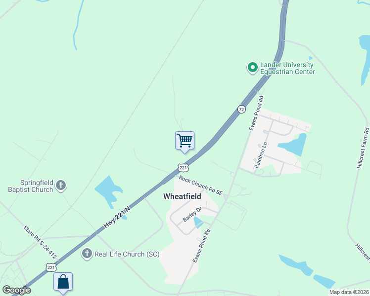 map of restaurants, bars, coffee shops, grocery stores, and more near 107 Kelley Road in Greenwood
