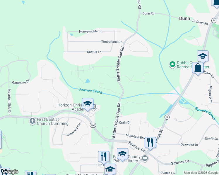 map of restaurants, bars, coffee shops, grocery stores, and more near 1490 Camden Cove Drive in Cumming