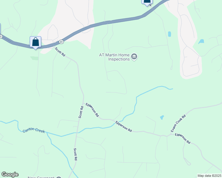 map of restaurants, bars, coffee shops, grocery stores, and more near 322 Evie Lane in Canton