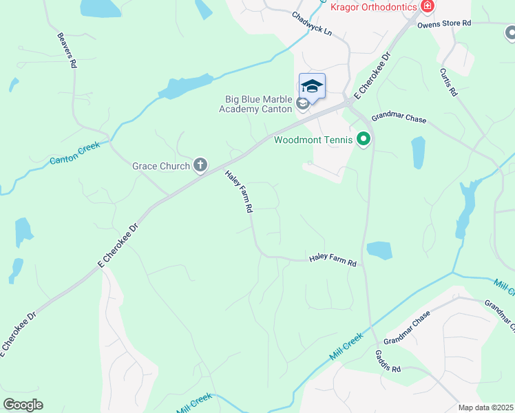 map of restaurants, bars, coffee shops, grocery stores, and more near 105 Aspen Hall Drive in Holly Springs