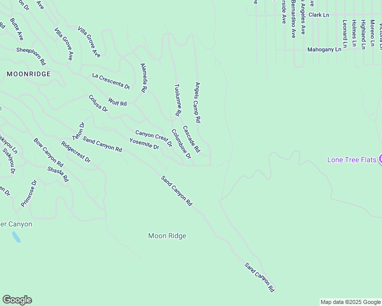 map of restaurants, bars, coffee shops, grocery stores, and more near 1736 Columbine Drive in Big Bear