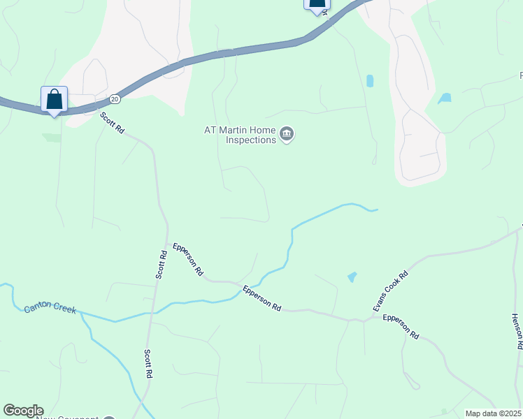 map of restaurants, bars, coffee shops, grocery stores, and more near 316 Evie Lane in Canton