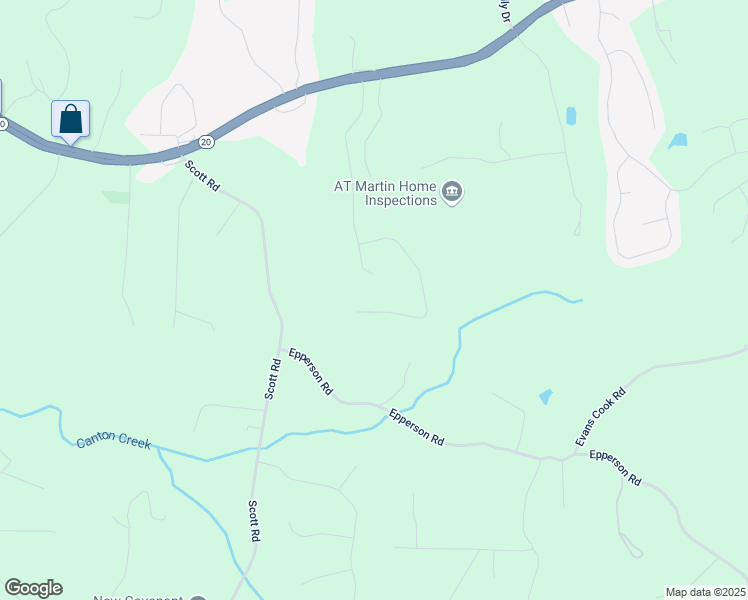 map of restaurants, bars, coffee shops, grocery stores, and more near 322 Evie Lane in Canton