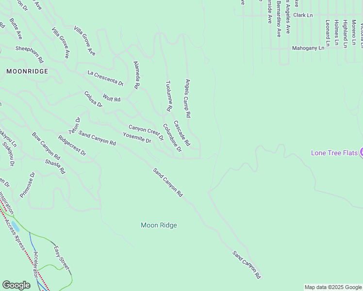 map of restaurants, bars, coffee shops, grocery stores, and more near 1772 Columbine Drive in Big Bear