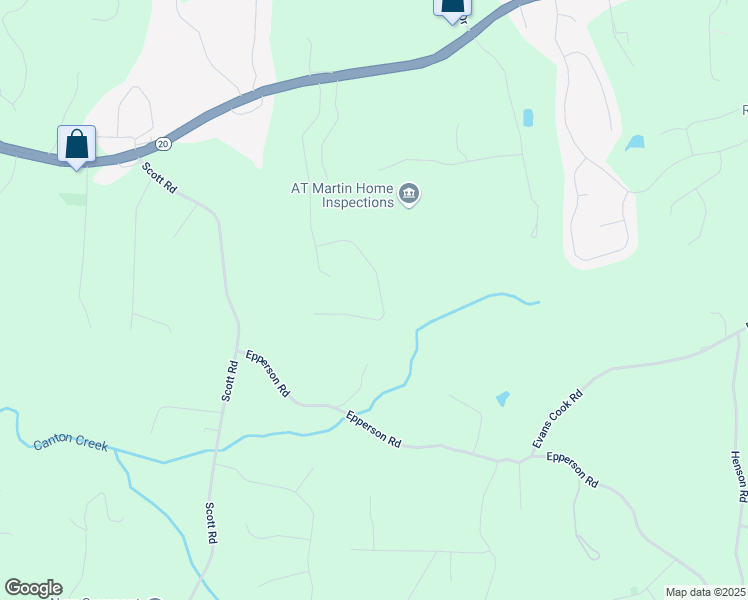 map of restaurants, bars, coffee shops, grocery stores, and more near 316 Evie Lane in Canton