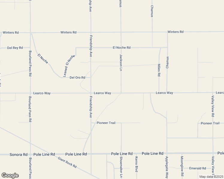 map of restaurants, bars, coffee shops, grocery stores, and more near Learco Way in Twentynine Palms