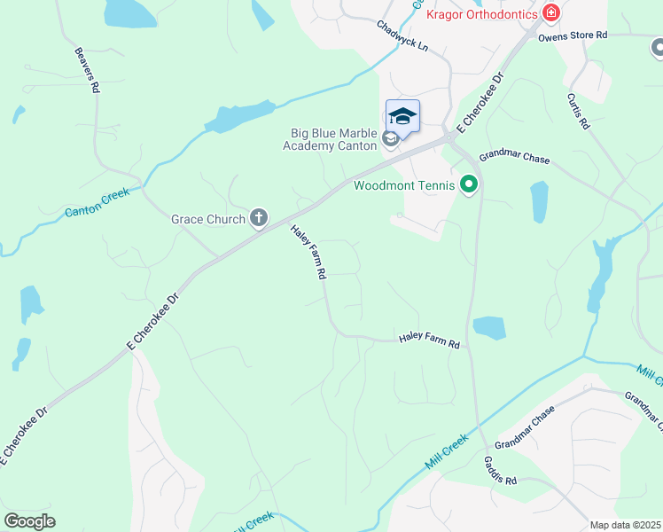 map of restaurants, bars, coffee shops, grocery stores, and more near 105 Aspen Hall Drive in Holly Springs