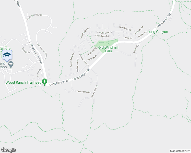 map of restaurants, bars, coffee shops, grocery stores, and more near 569 Rustic Hills Drive in Simi Valley