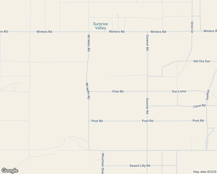 map of restaurants, bars, coffee shops, grocery stores, and more near 64173 Pole Road in Joshua Tree