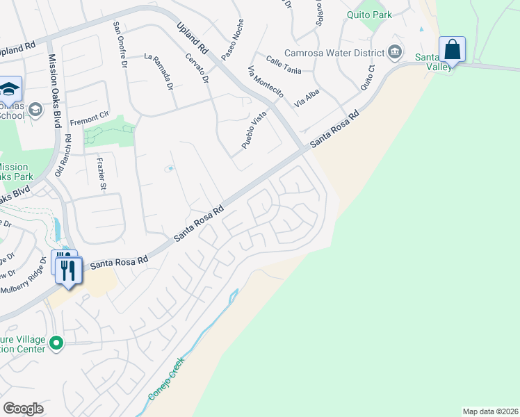 map of restaurants, bars, coffee shops, grocery stores, and more near in SANTA ROSA VA