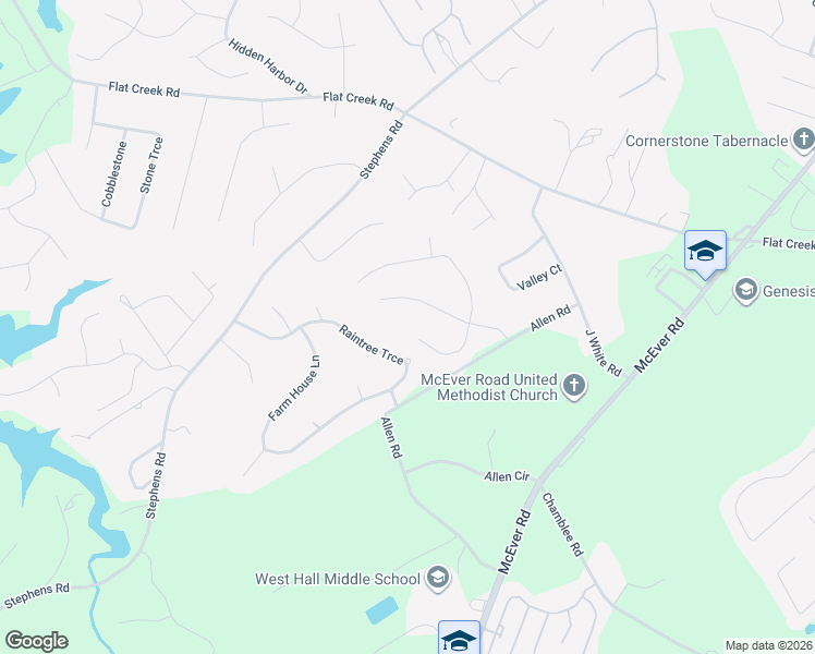 map of restaurants, bars, coffee shops, grocery stores, and more near 5030 Jay Creek Road in Oakwood