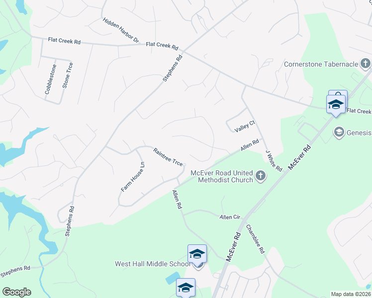 map of restaurants, bars, coffee shops, grocery stores, and more near 5030 Jay Creek Road in Oakwood