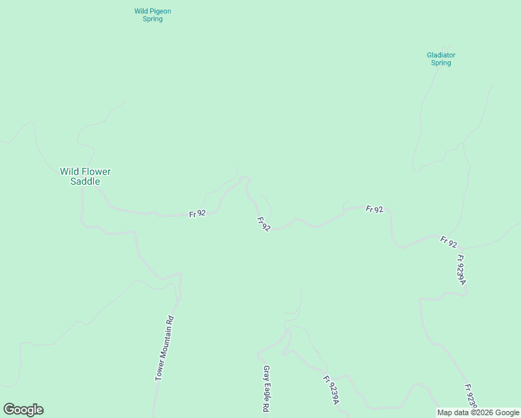 map of restaurants, bars, coffee shops, grocery stores, and more near Fr 92 in Crown King