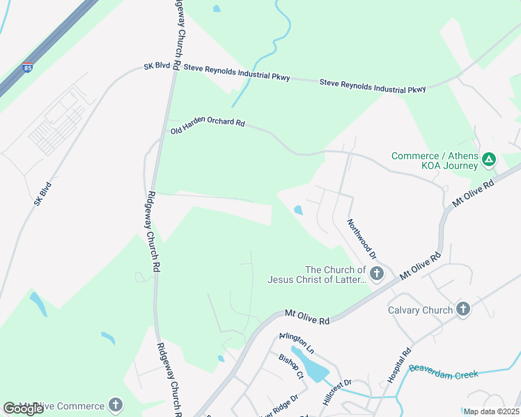 map of restaurants, bars, coffee shops, grocery stores, and more near 370 Bradberry Court in Commerce