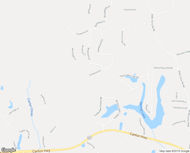 map of restaurants, bars, coffee shops, grocery stores, and more near 141 Greatwood Drive in White