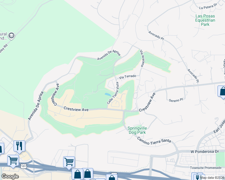 map of restaurants, bars, coffee shops, grocery stores, and more near 914 Corte Augusta in Camarillo