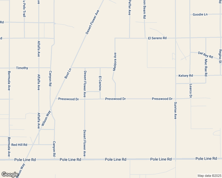 map of restaurants, bars, coffee shops, grocery stores, and more near 1226 Meldora Avenue in Twentynine Palms