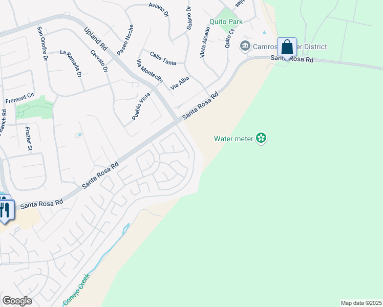 map of restaurants, bars, coffee shops, grocery stores, and more near 44167 Village 44 in Camarillo
