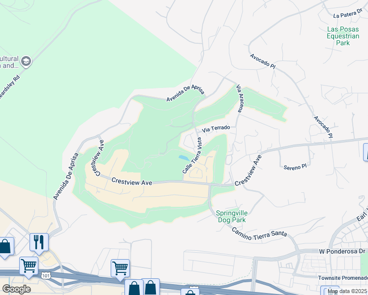 map of restaurants, bars, coffee shops, grocery stores, and more near 938 Corte Augusta in Camarillo