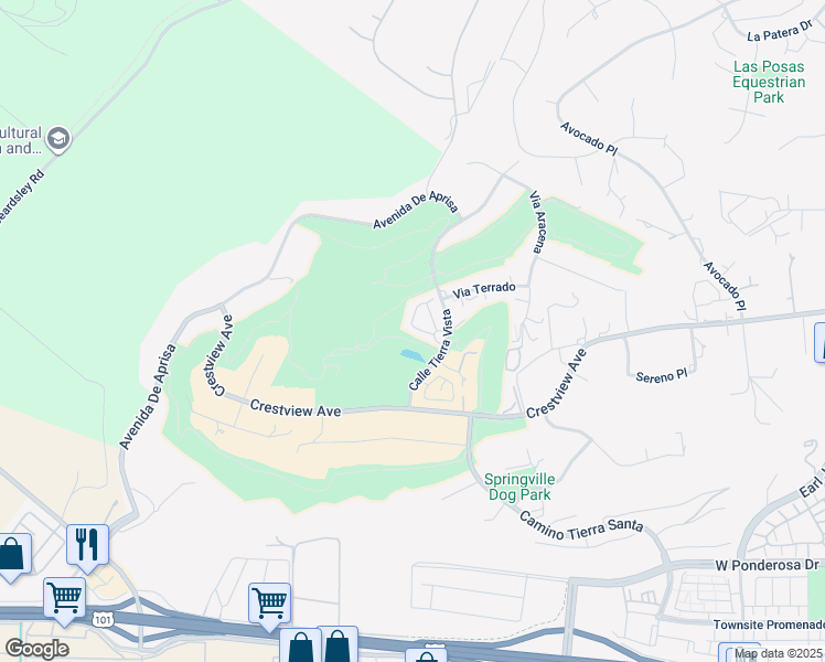 map of restaurants, bars, coffee shops, grocery stores, and more near 938 Corte Augusta in Camarillo