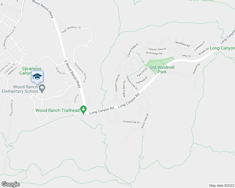 map of restaurants, bars, coffee shops, grocery stores, and more near 472 Canyon Crest Drive in Simi Valley