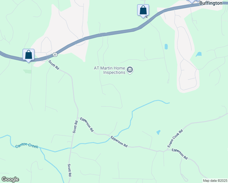 map of restaurants, bars, coffee shops, grocery stores, and more near 308 Evie Lane in Canton