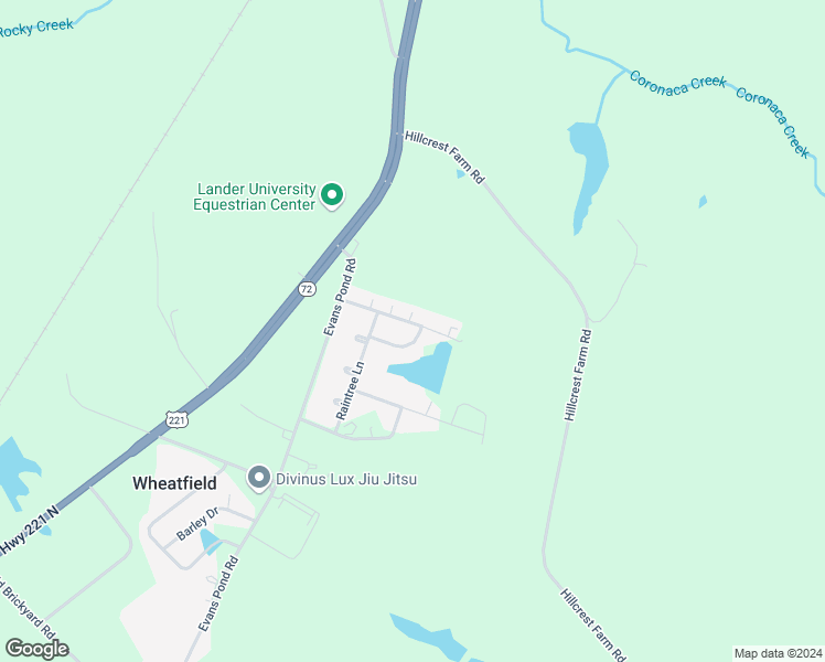 map of restaurants, bars, coffee shops, grocery stores, and more near 111 Wheat Drive in Greenwood